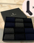 Box 12 paia calze lunghe in Cashmere di Capra Hircus - Colori Misti