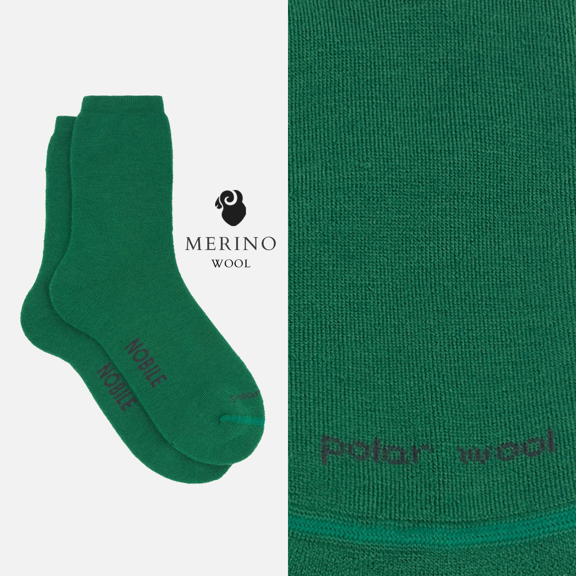 Polar Wool – Calza corta Outdoor in lana Merino con cuscino termico