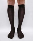 Box of 6 Chiffon Knee-High Socks in Pure Mulberry Silk – Mixed Colours