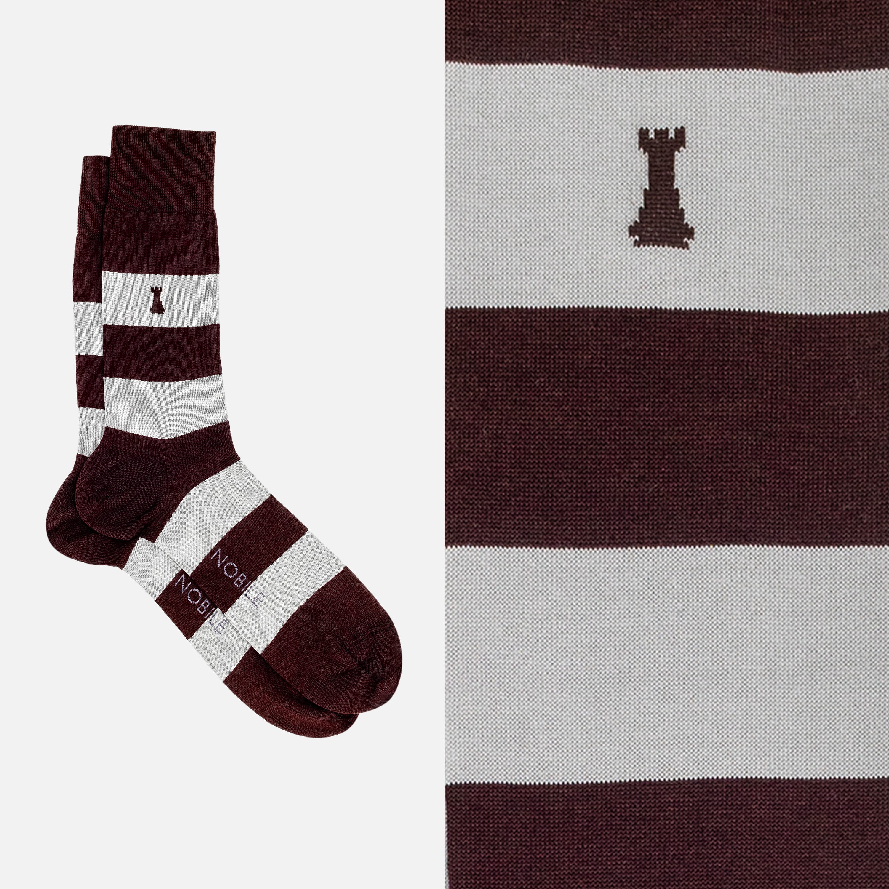 Faulk Micro Rib Classic Modern Box of 6 Crew Socks - 3x Stripes / 3x Micro Ribs ...