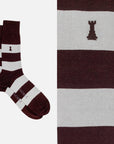 Classic Modern Box of 6 Crew Socks - 3x Stripes / 3x Micro Ribs