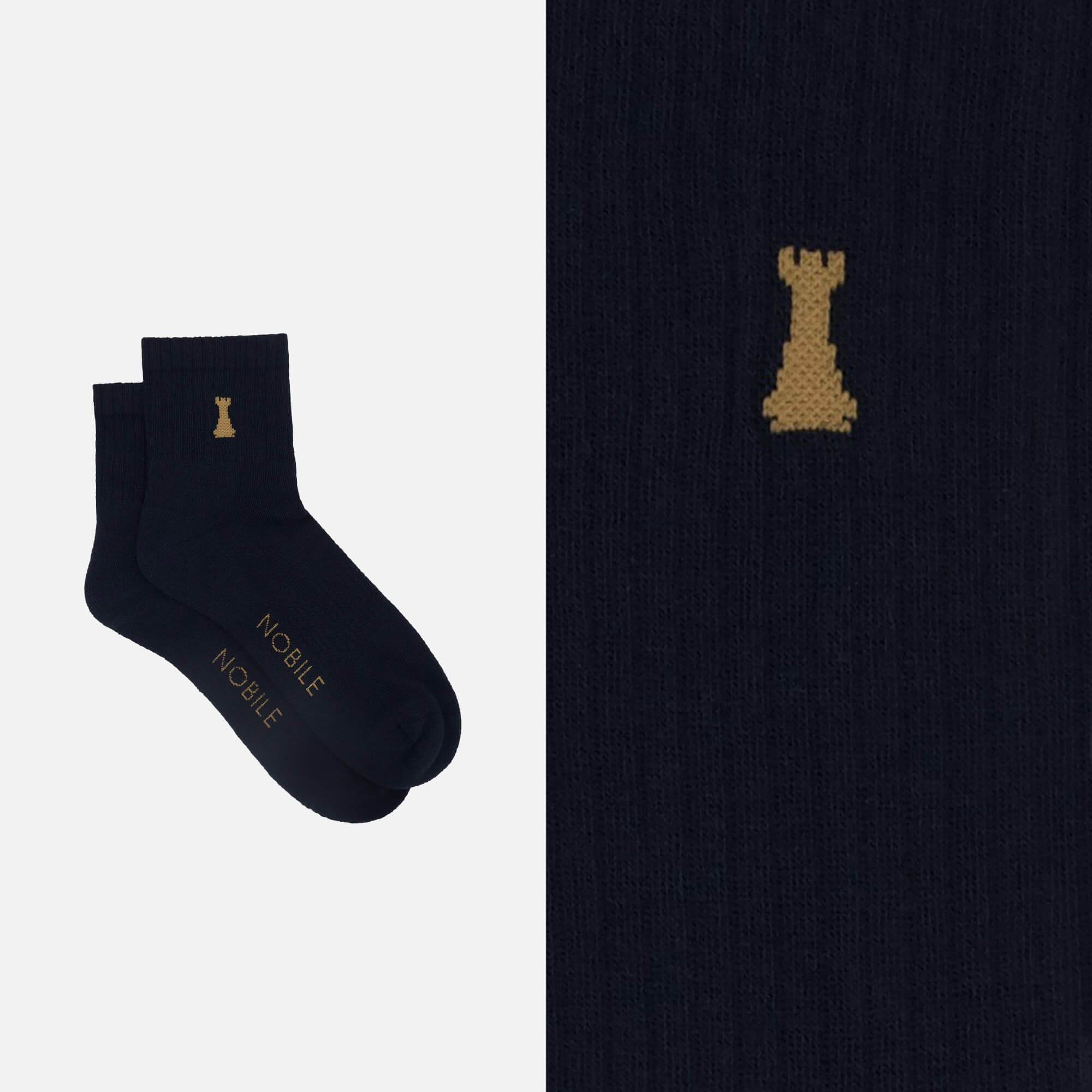 Chaussette de sport en coton bio à la tour Nobile