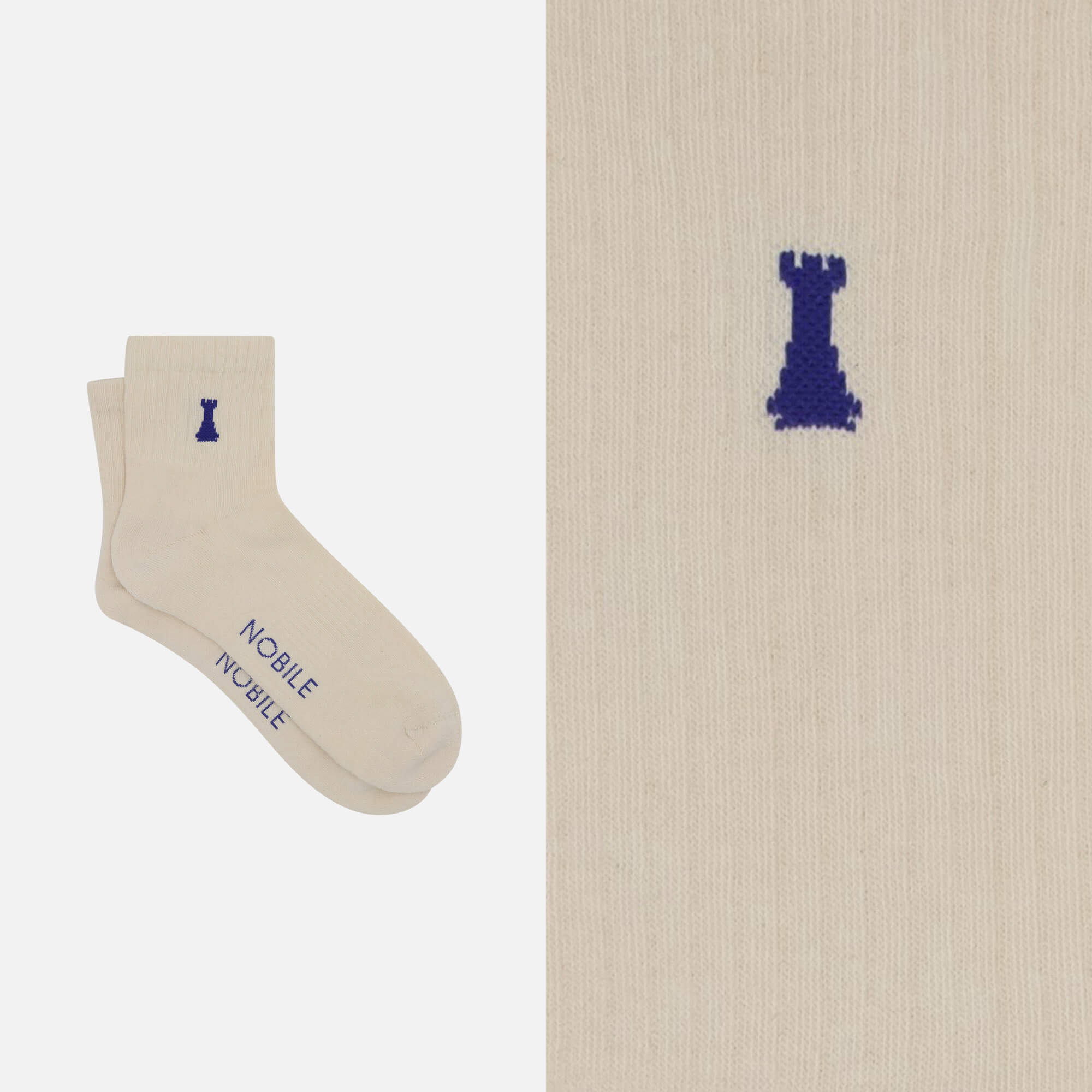 Chaussette de sport en coton bio à la tour Nobile