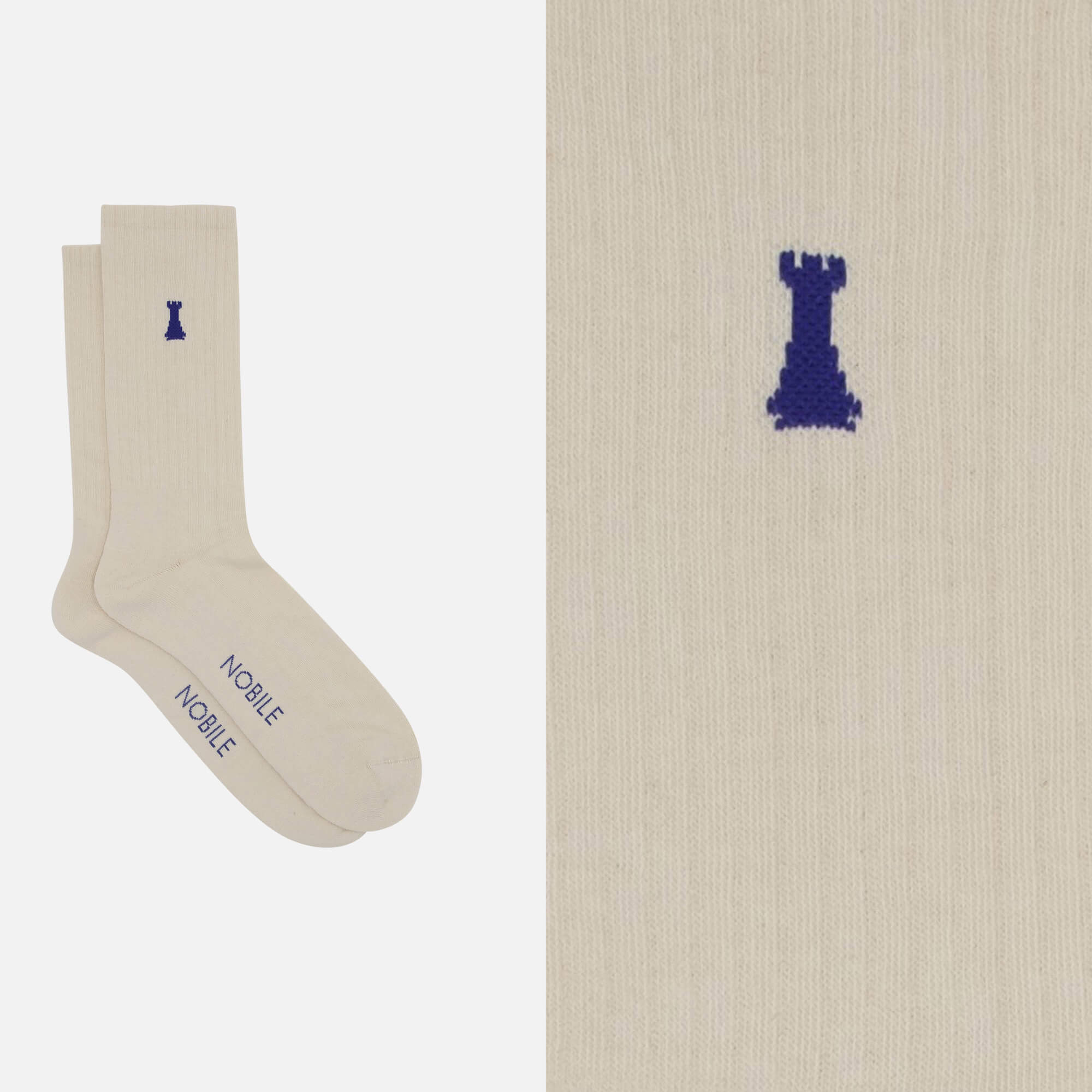Chaussette de sport en coton bio à la tour Nobile