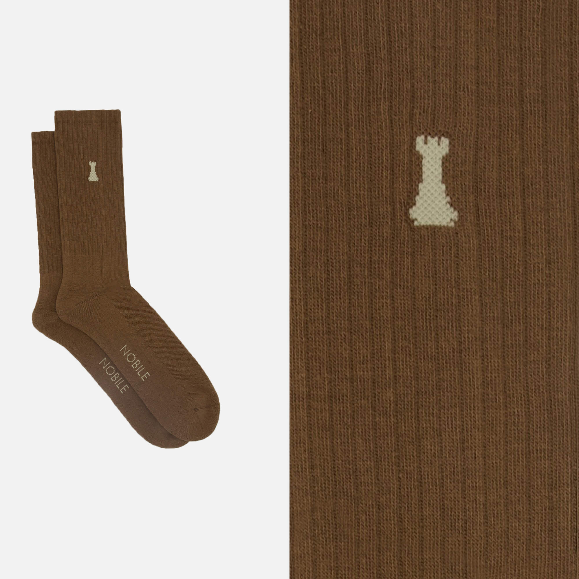 Riviera – Coffret de 6 chaussettes de sport en coton bio à la tour Nobile
