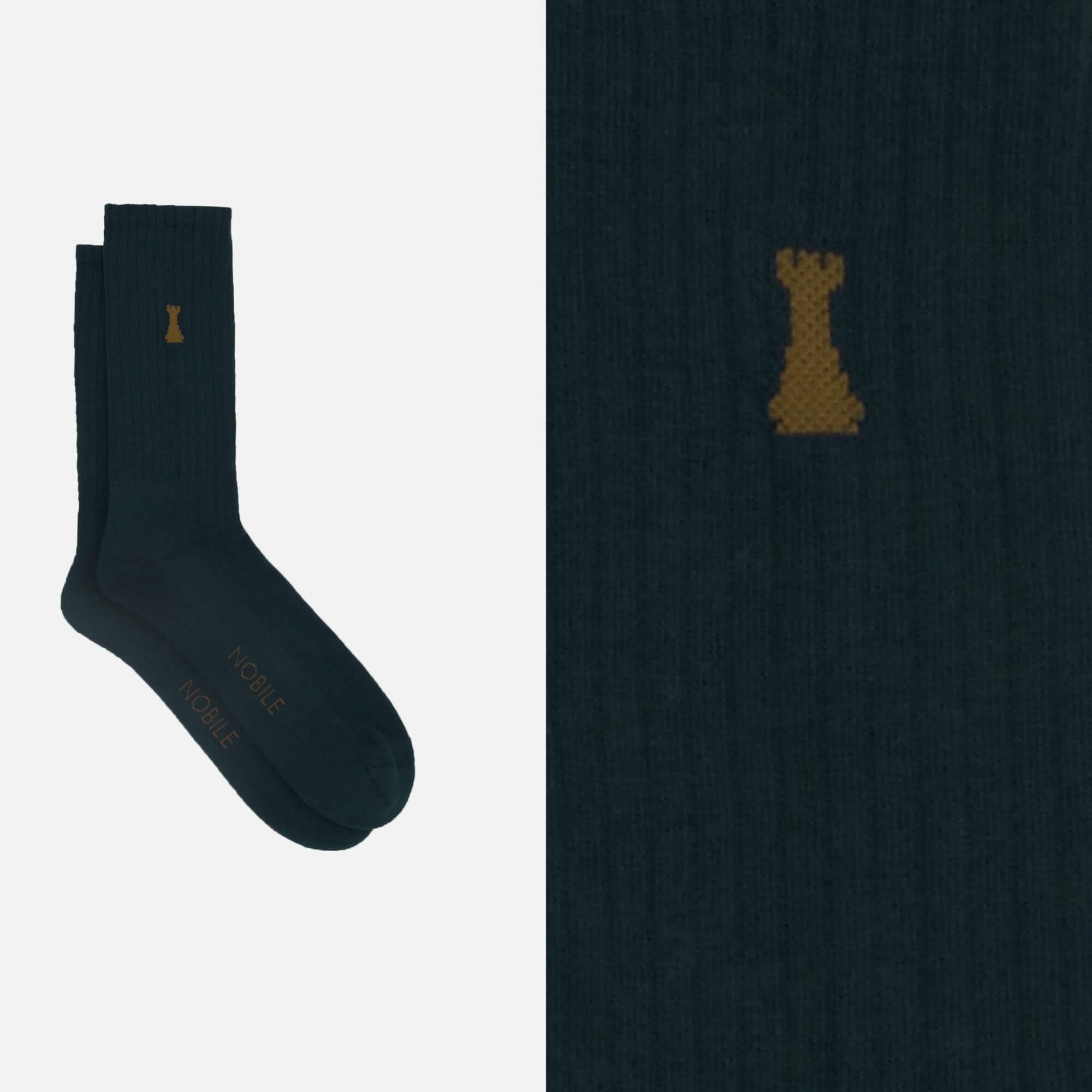 Riviera – Coffret de 6 chaussettes de sport en coton bio à la tour Nobile