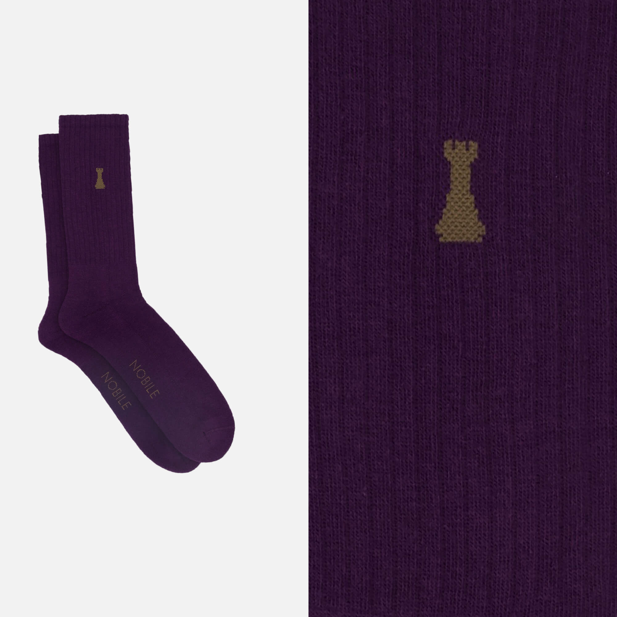 Riviera – Coffret de 6 chaussettes de sport en coton bio à la tour Nobile