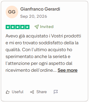 Recensione Trustpilot di Gianfranco Gerardi, 5 stelle